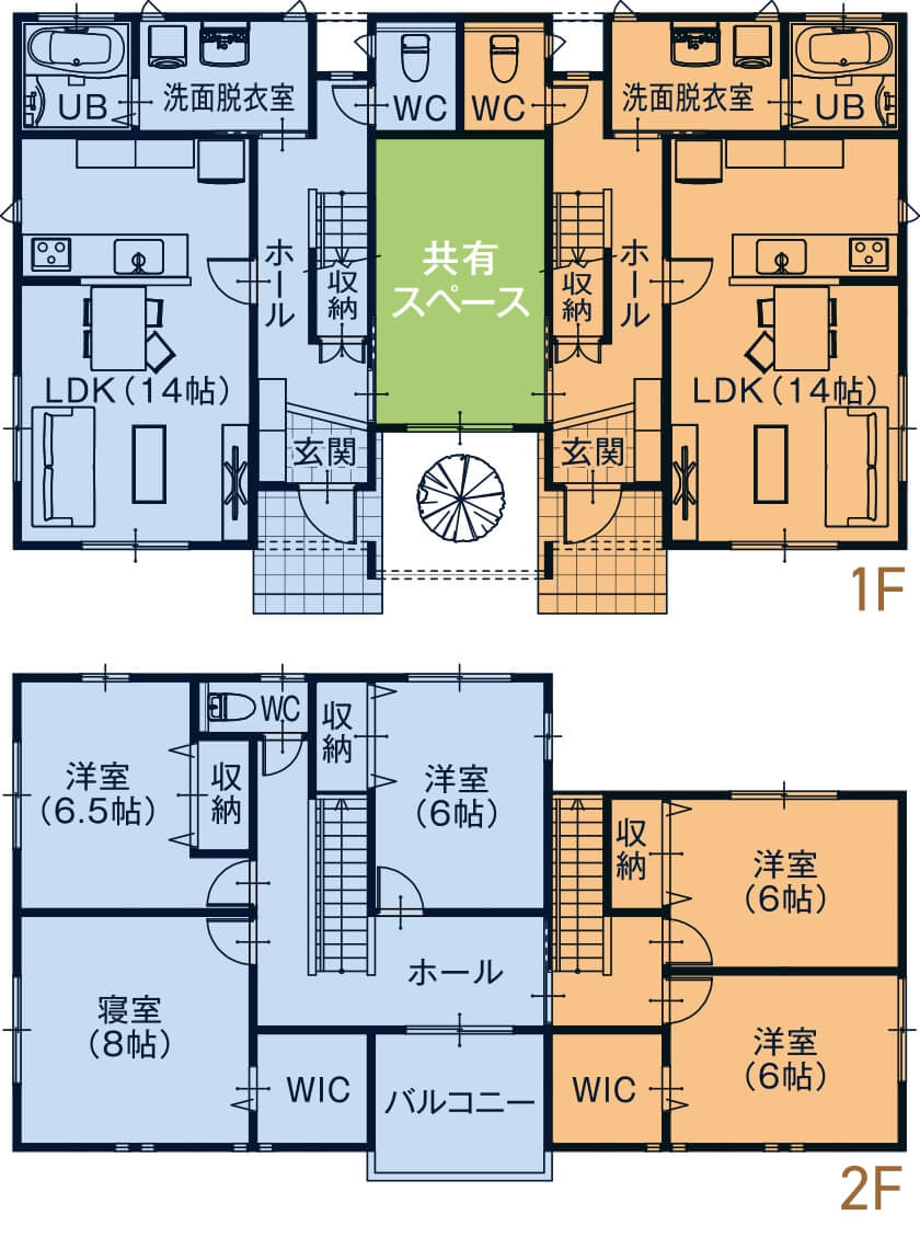 左右分離型図面