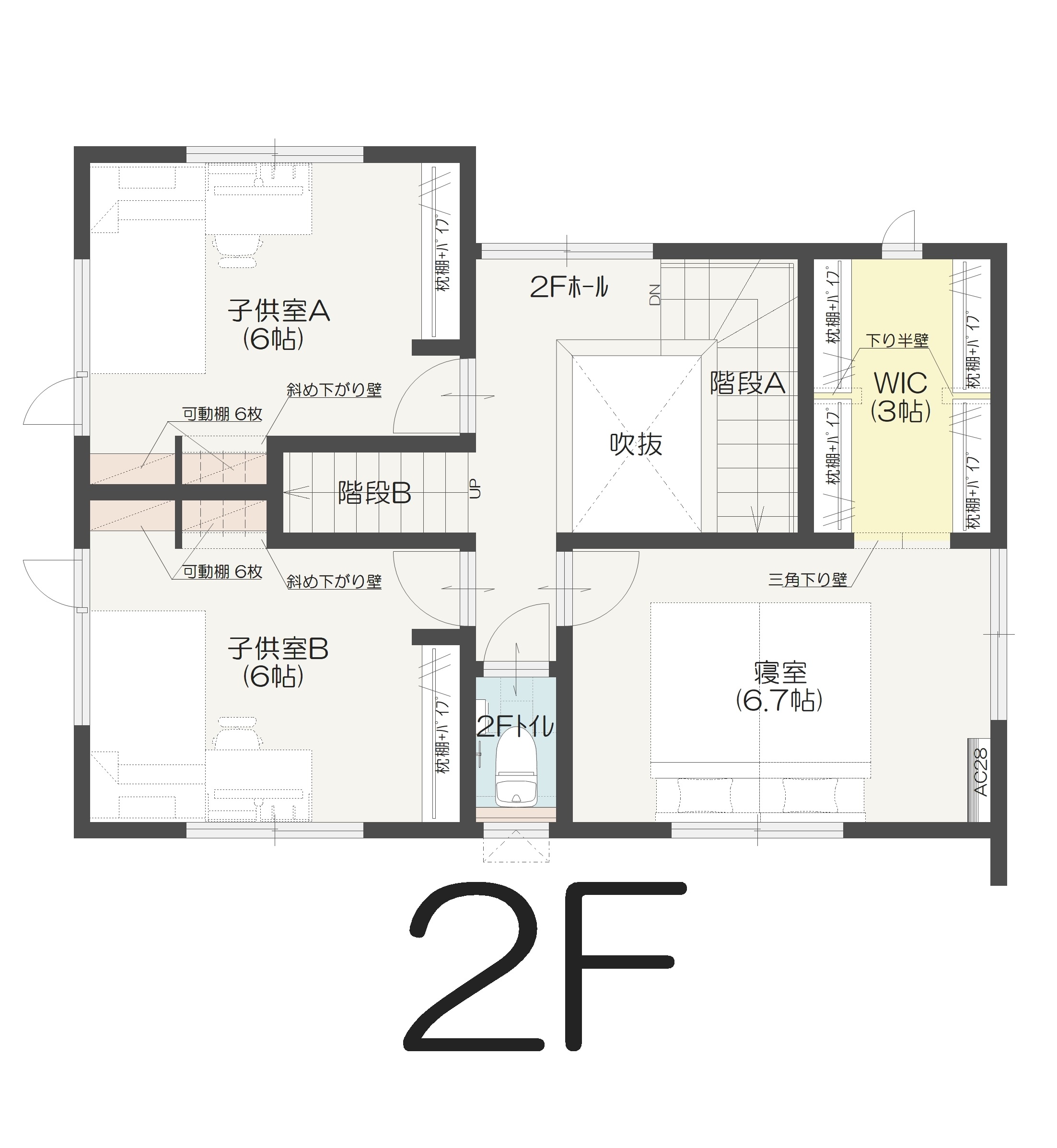 新潟市北区新崎A 建売住宅 2980万円 見取り図:2階