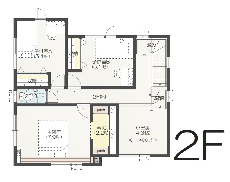 上越市東本町A 建売住宅 2992万円 見取り図:2階