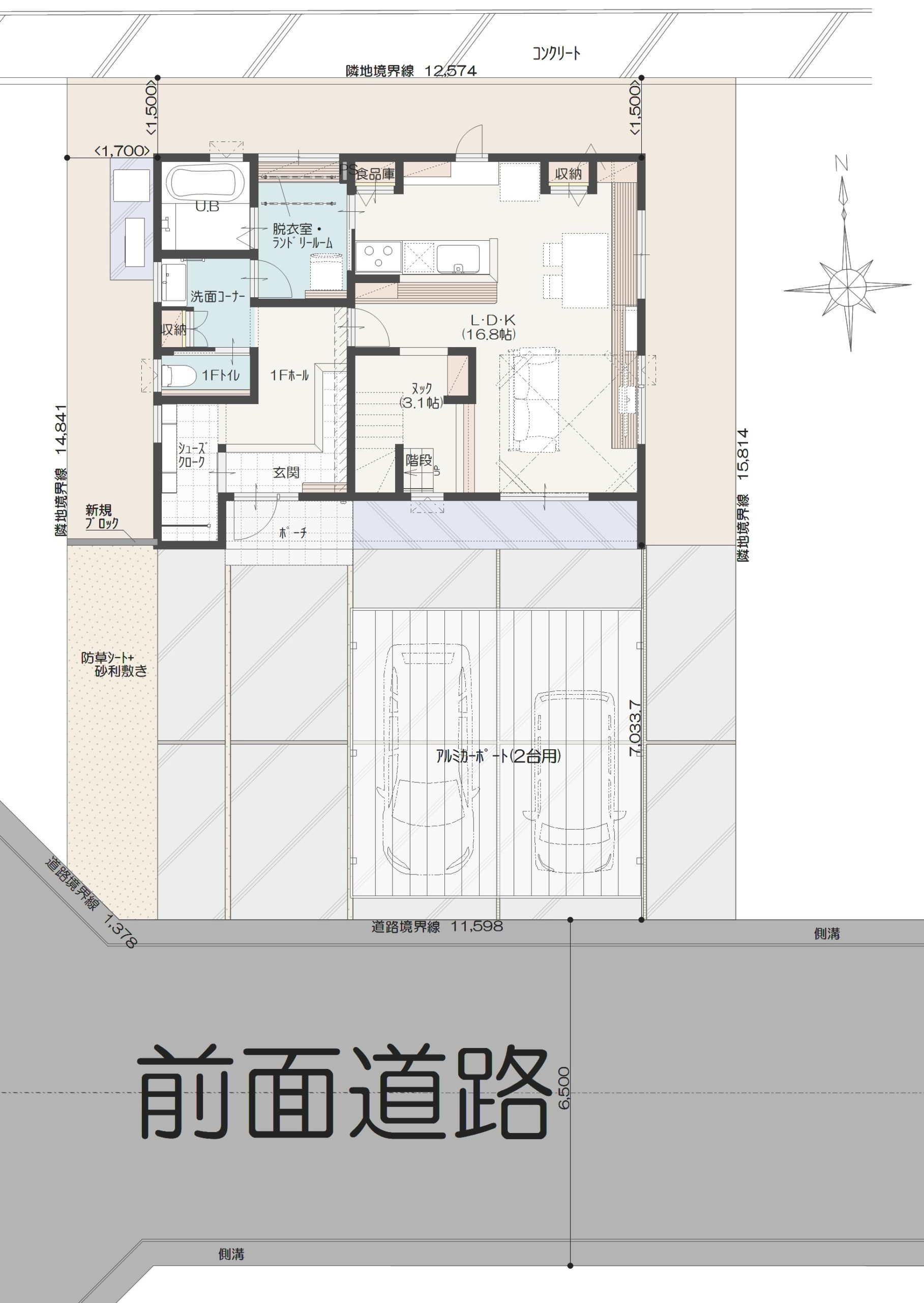 上越市東本町C 建売住宅 3,031万円 見取り図:建物配置図