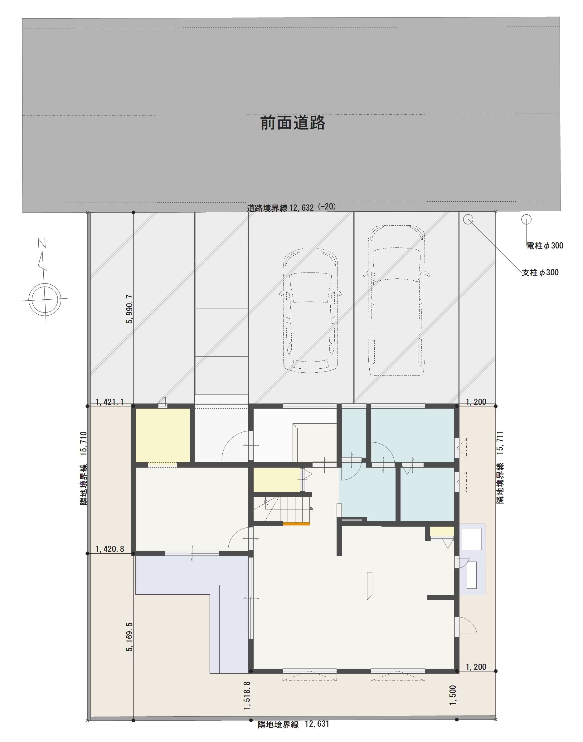 柏崎市三和町A 建売住宅 3,191万円 見取り図:建物配置図