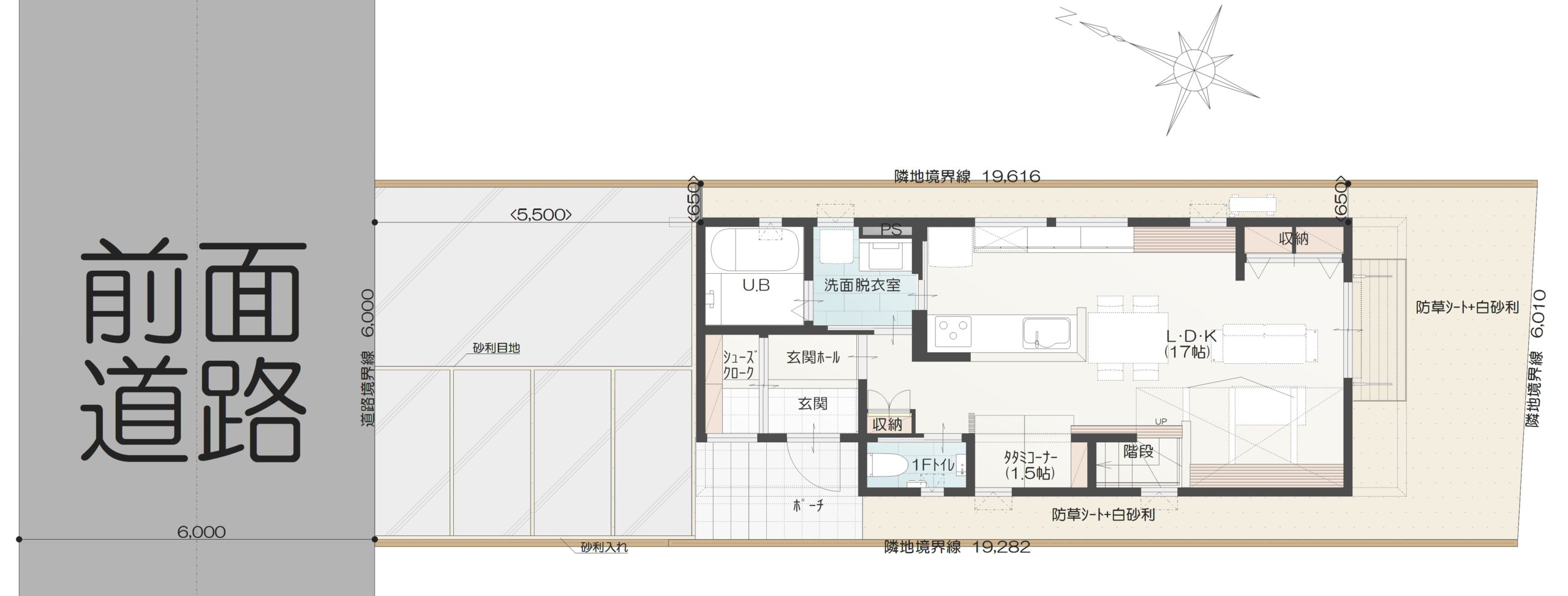 宇治市小倉町A 建売住宅 4512万円 見取り図:建物配置図