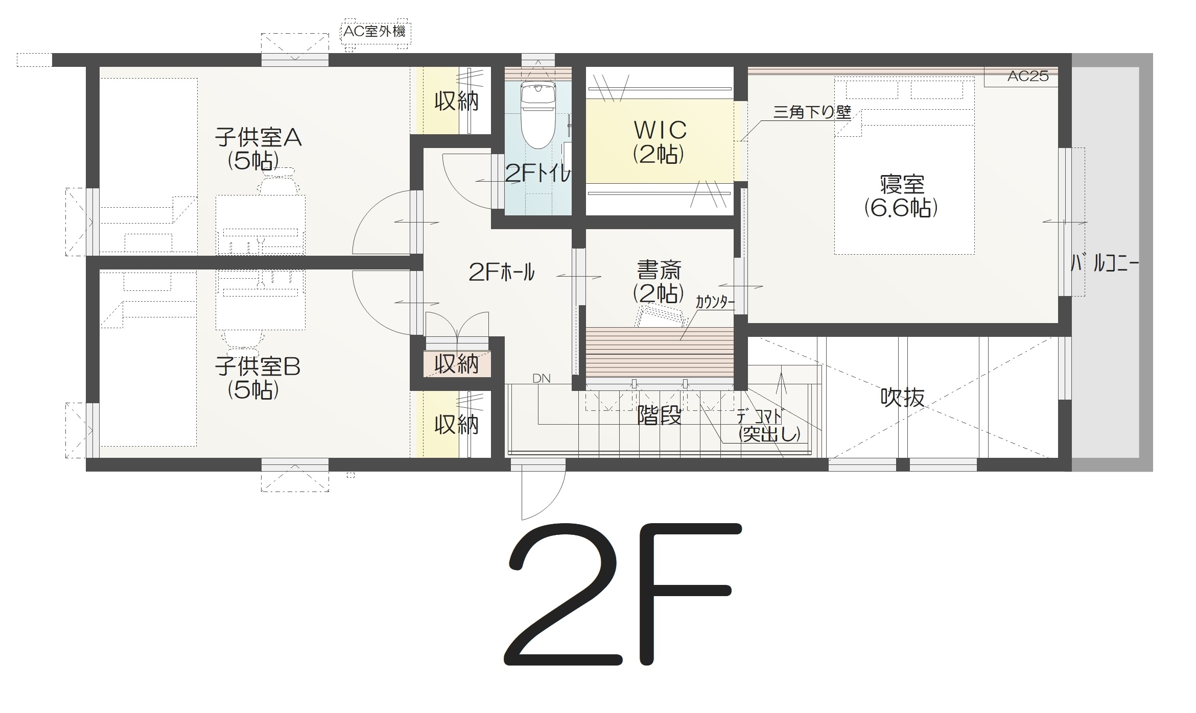 宇治市小倉町A 建売住宅 4512万円 見取り図:2階