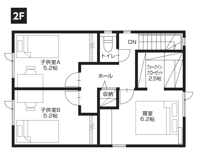 須坂市須坂D　建売住宅　3320万円 見取り図：２階