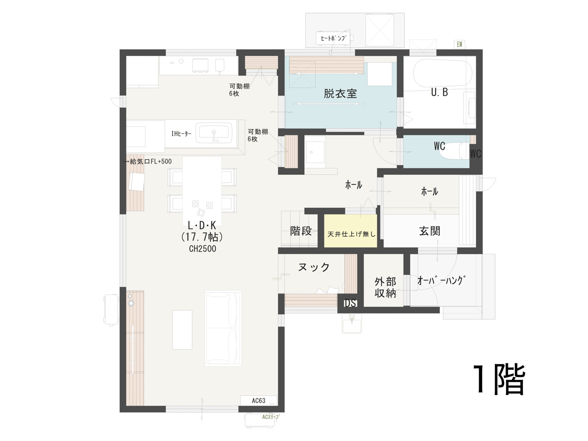 子供部屋の間取り図（1階）