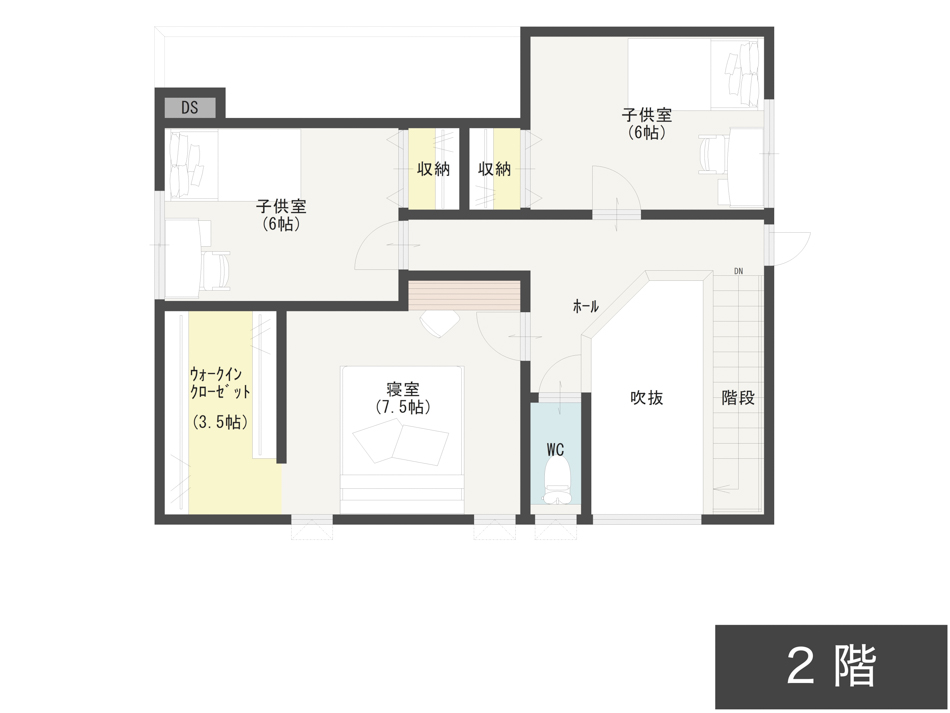 カフェ風の家の間取り図