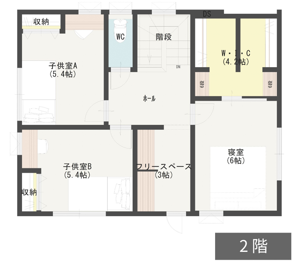 カフェ風の家の間取り図