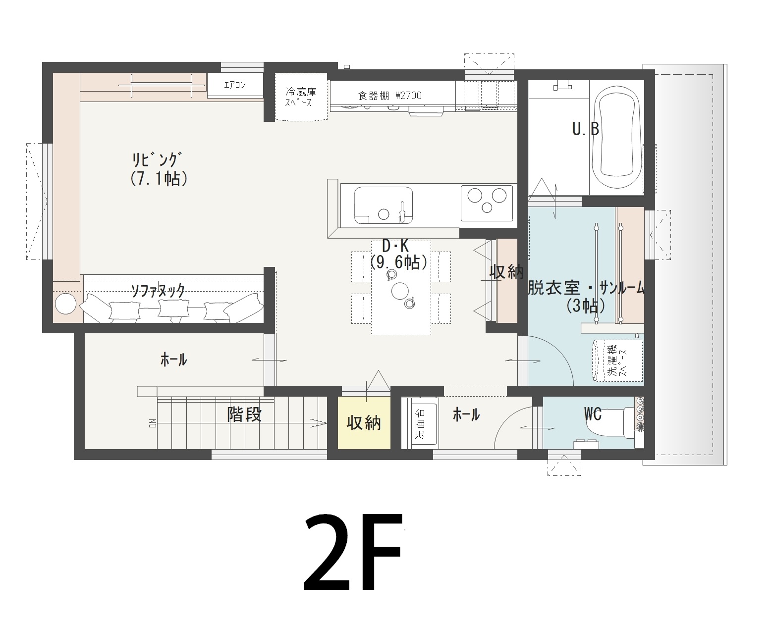駒ヶ根市Ｄ　建売住宅　2,789万円 見取り図：２階