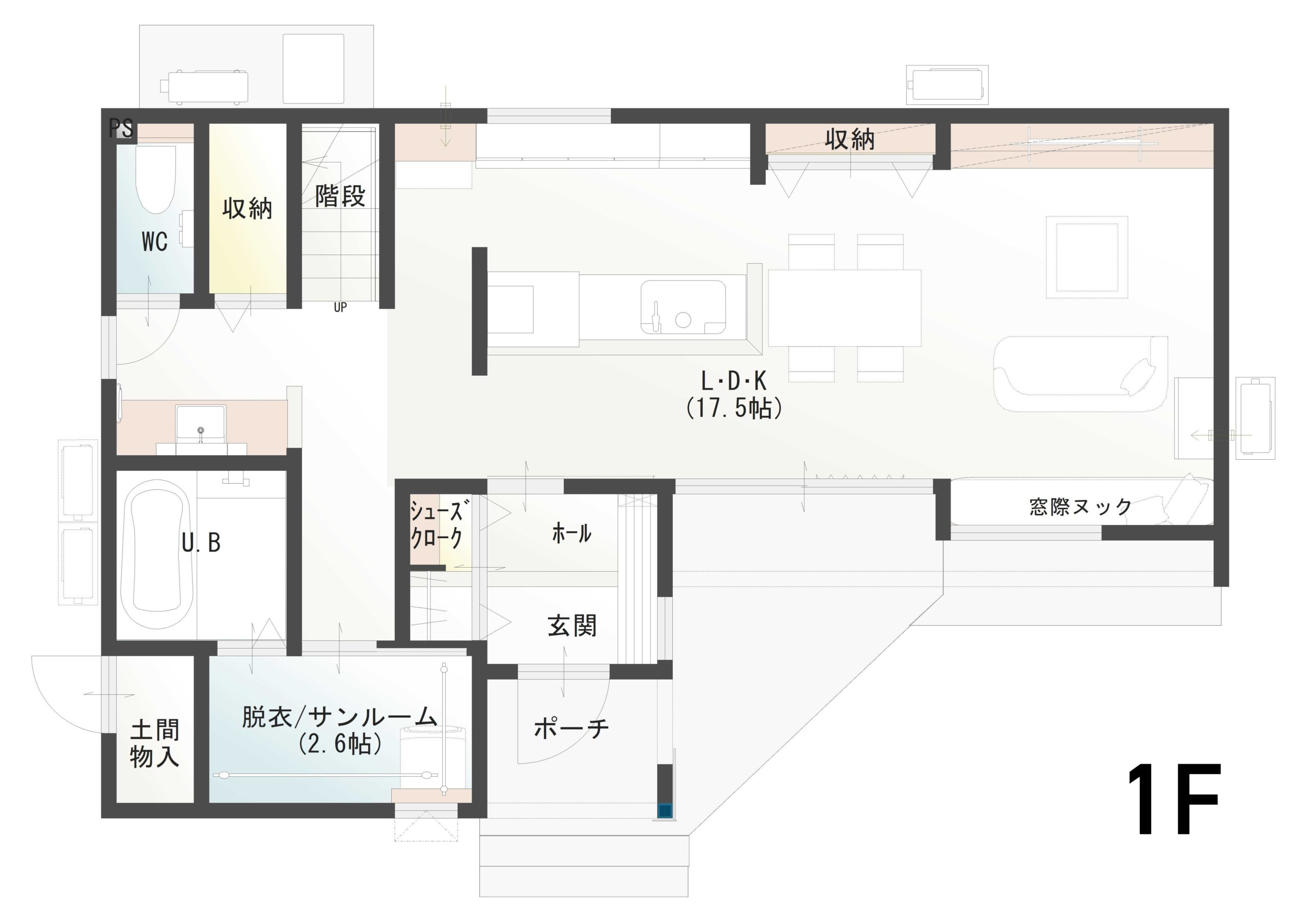 阿賀野市曽郷Ｄ　新築戸建住宅　2,865万円 見取り図：１階