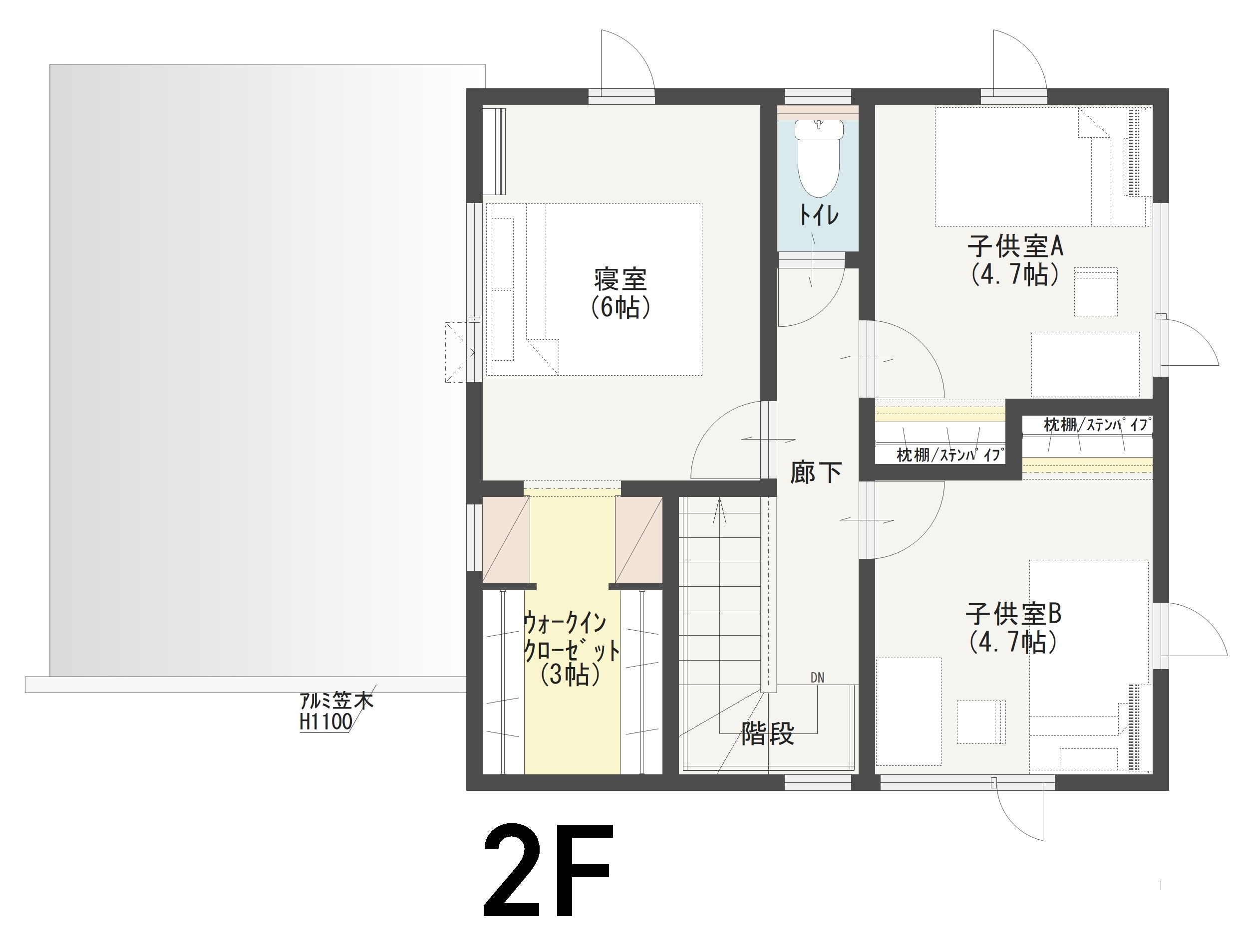 糸魚川市中央Ａ　建売住宅　2,980万円 見取り図：２階