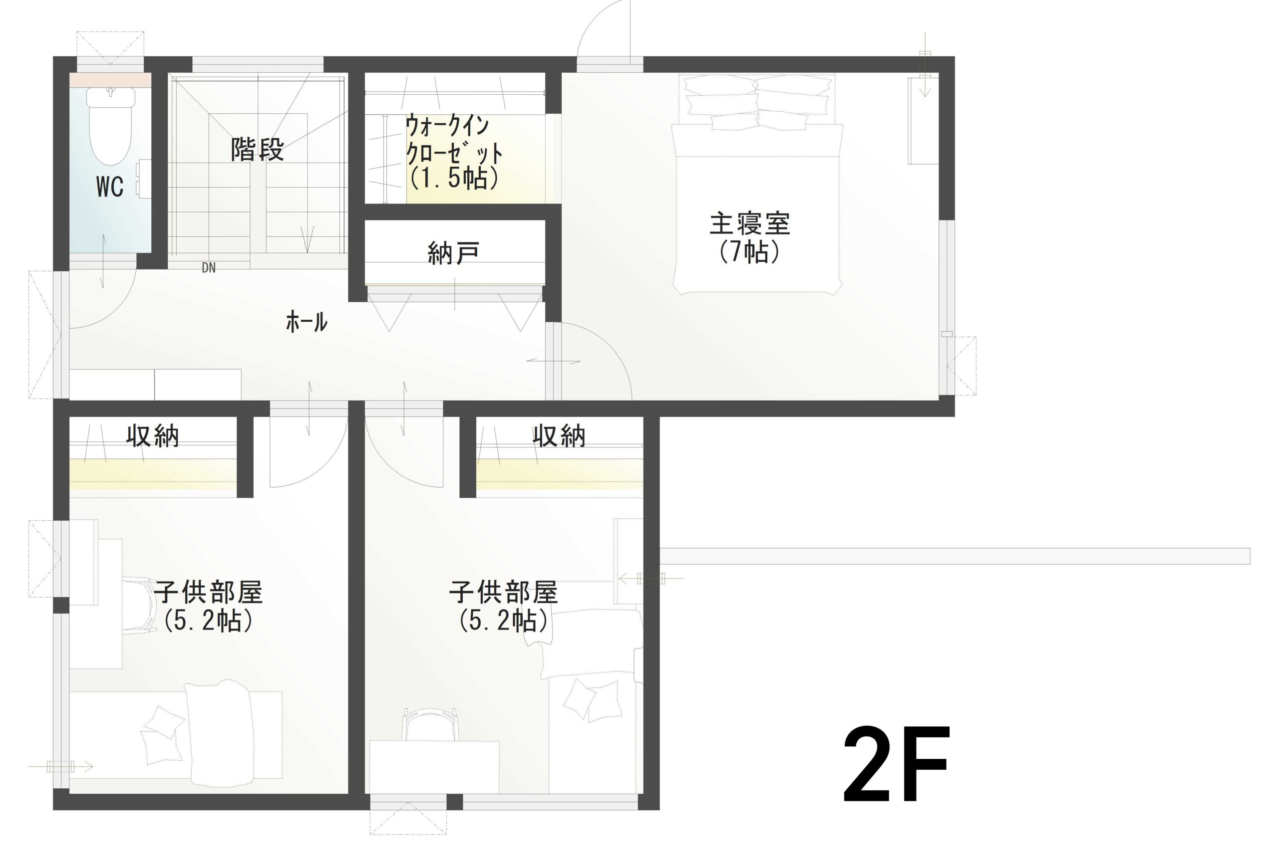 阿賀野市曽郷Ｄ　新築戸建住宅　2,865万円 見取り図：２階