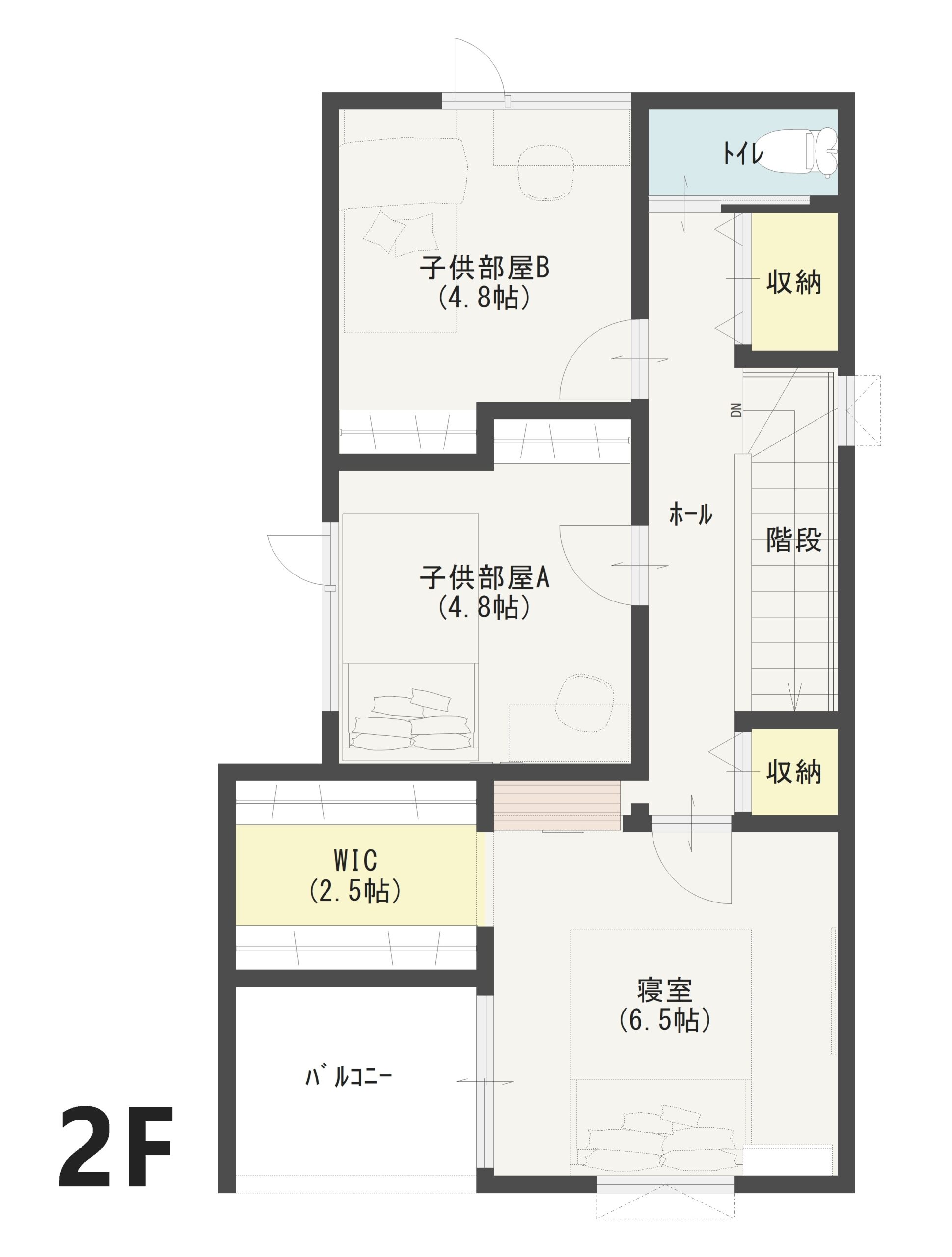熊谷市新堀A 建売住宅 4,270万円 見取り図:2階