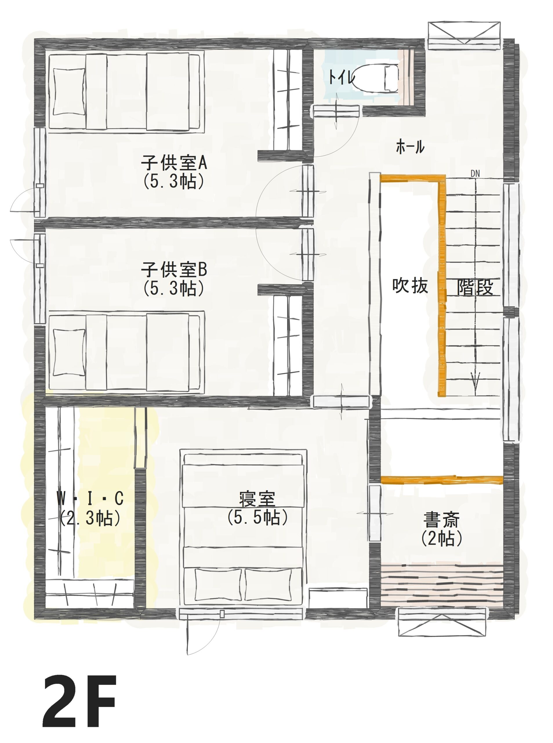 西区ときめき西G 建売住宅 3,880万円 見取り図:2階