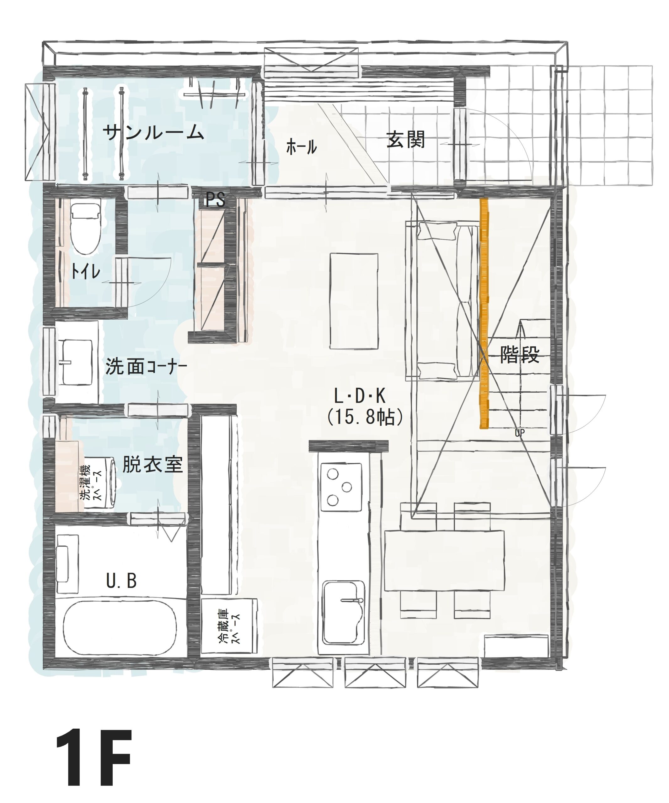 西区ときめき西G 建売住宅 3,880万円 見取り図:1階