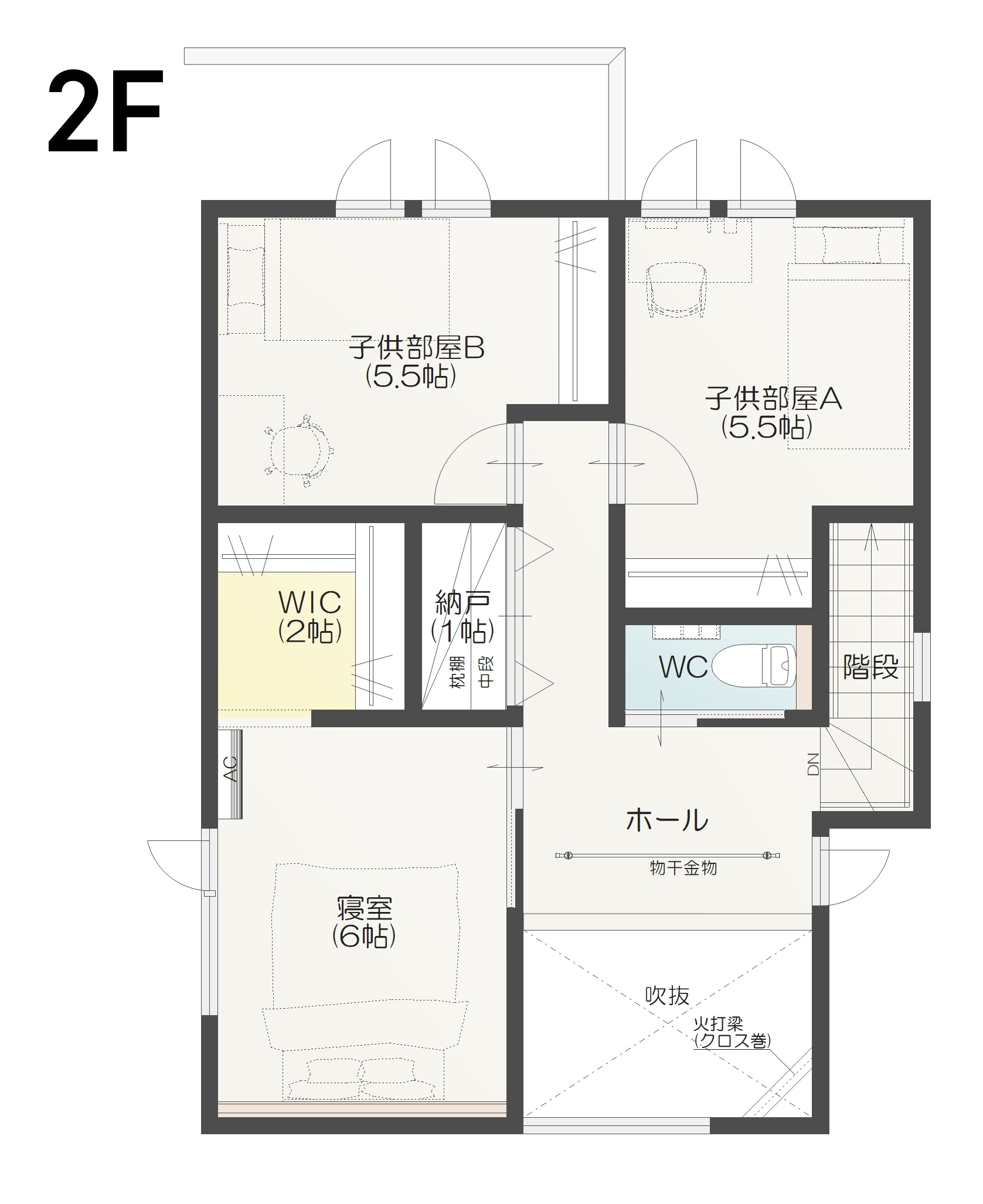 長野市浅川A 建売住宅 3,970万円 見取り図:2階