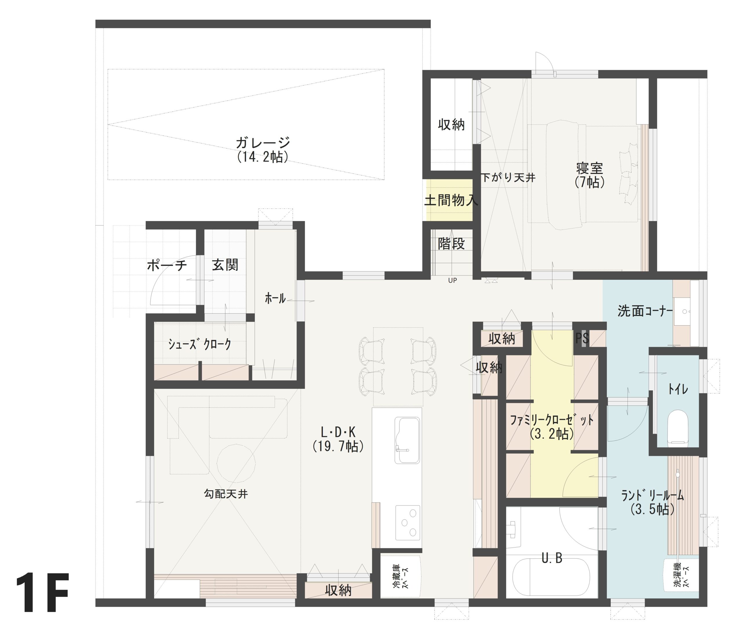上越市大豆A 建売住宅 4,412万円 見取り図:1階