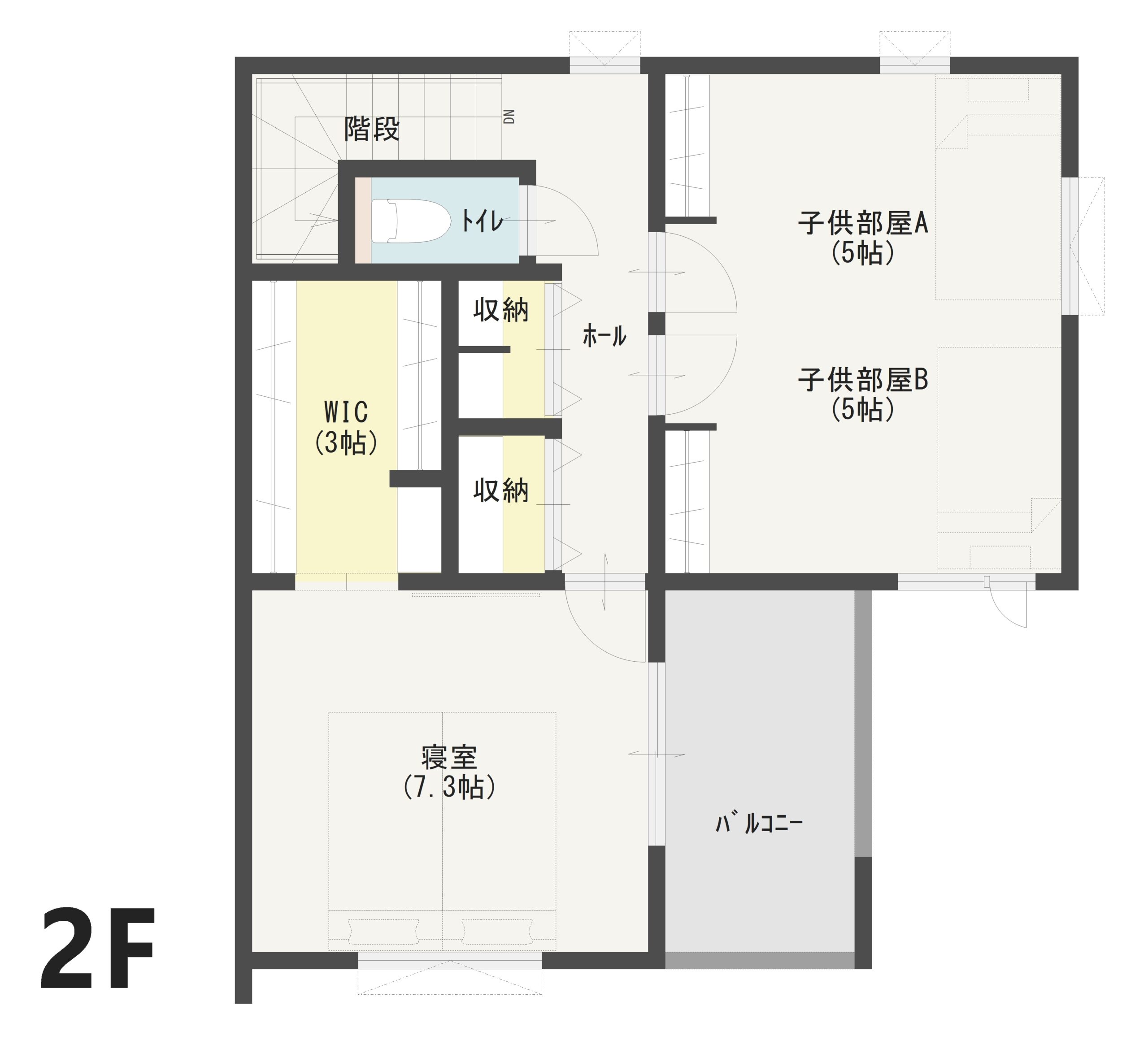 太田市新田木崎町A 建売住宅 3,560万円 見取り図:2階