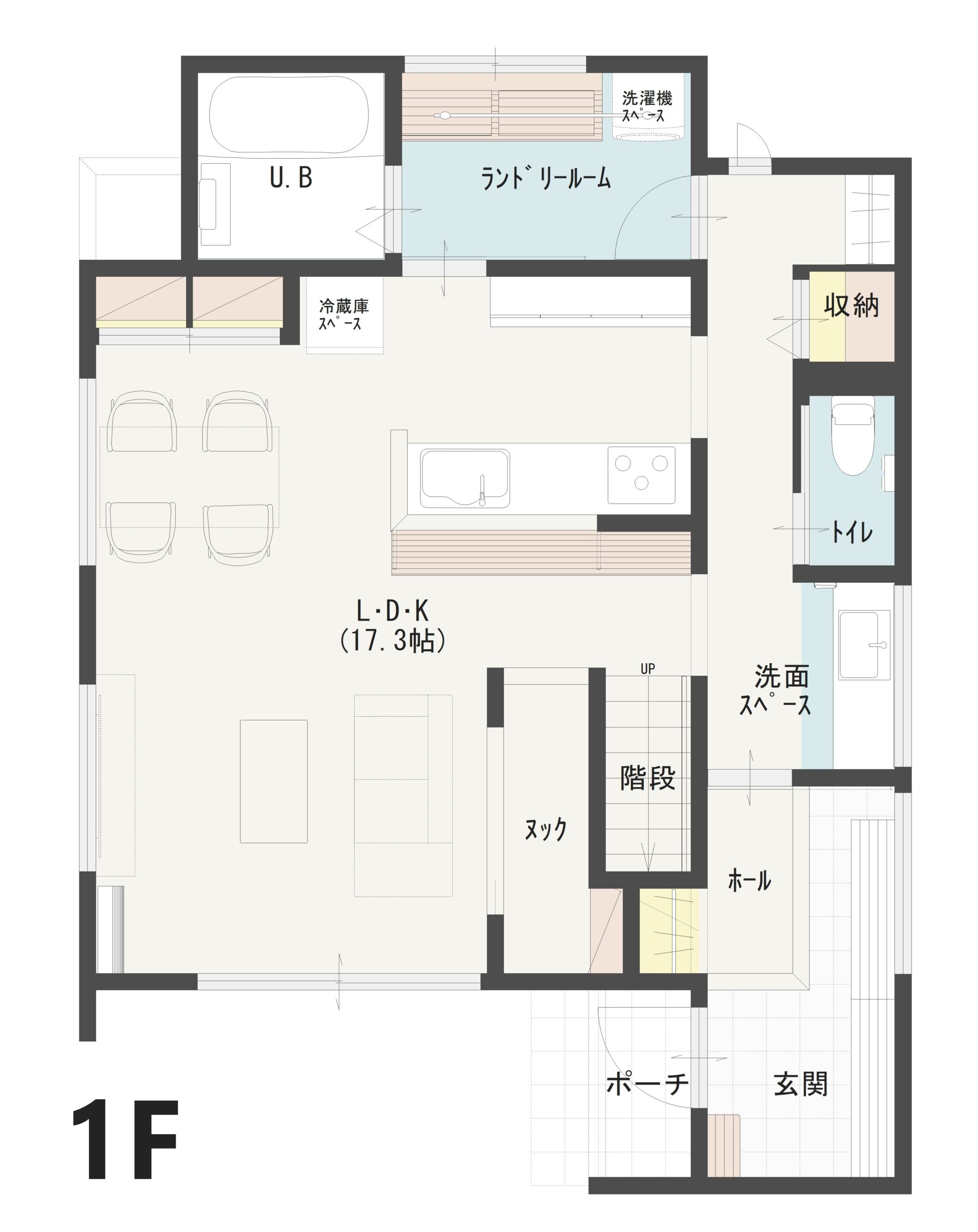 高松市太田上町B 建売住宅 4,298万円 見取り図:1階