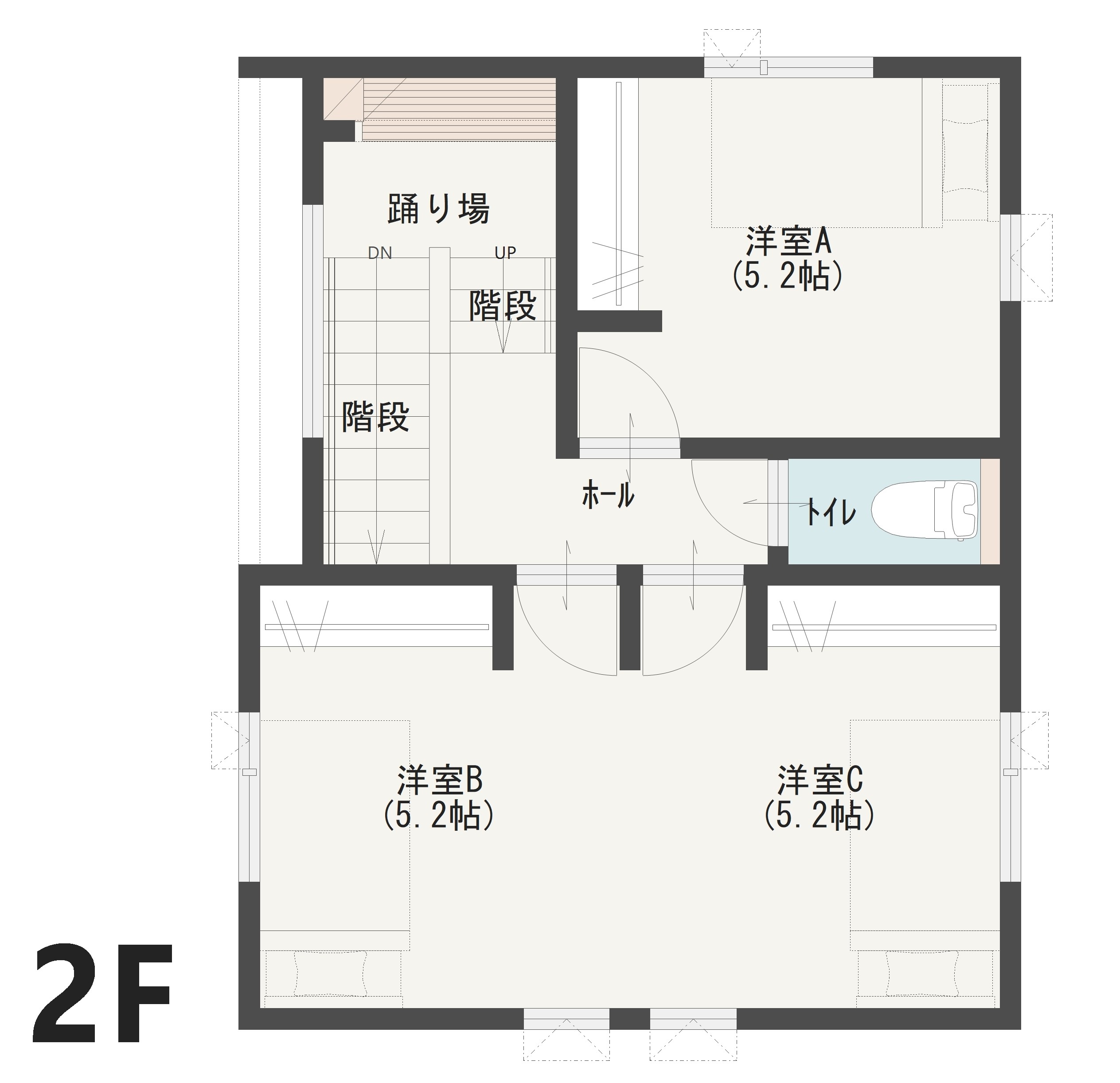 上越市大豆A 建売住宅 4,412万円 見取り図:2階
