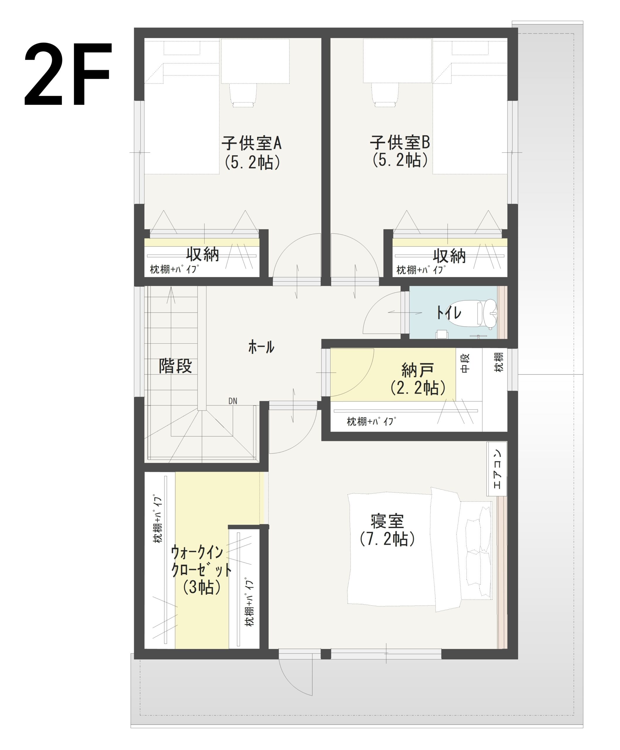 福井市開発B 建売住宅 3,970万円 見取り図:2階