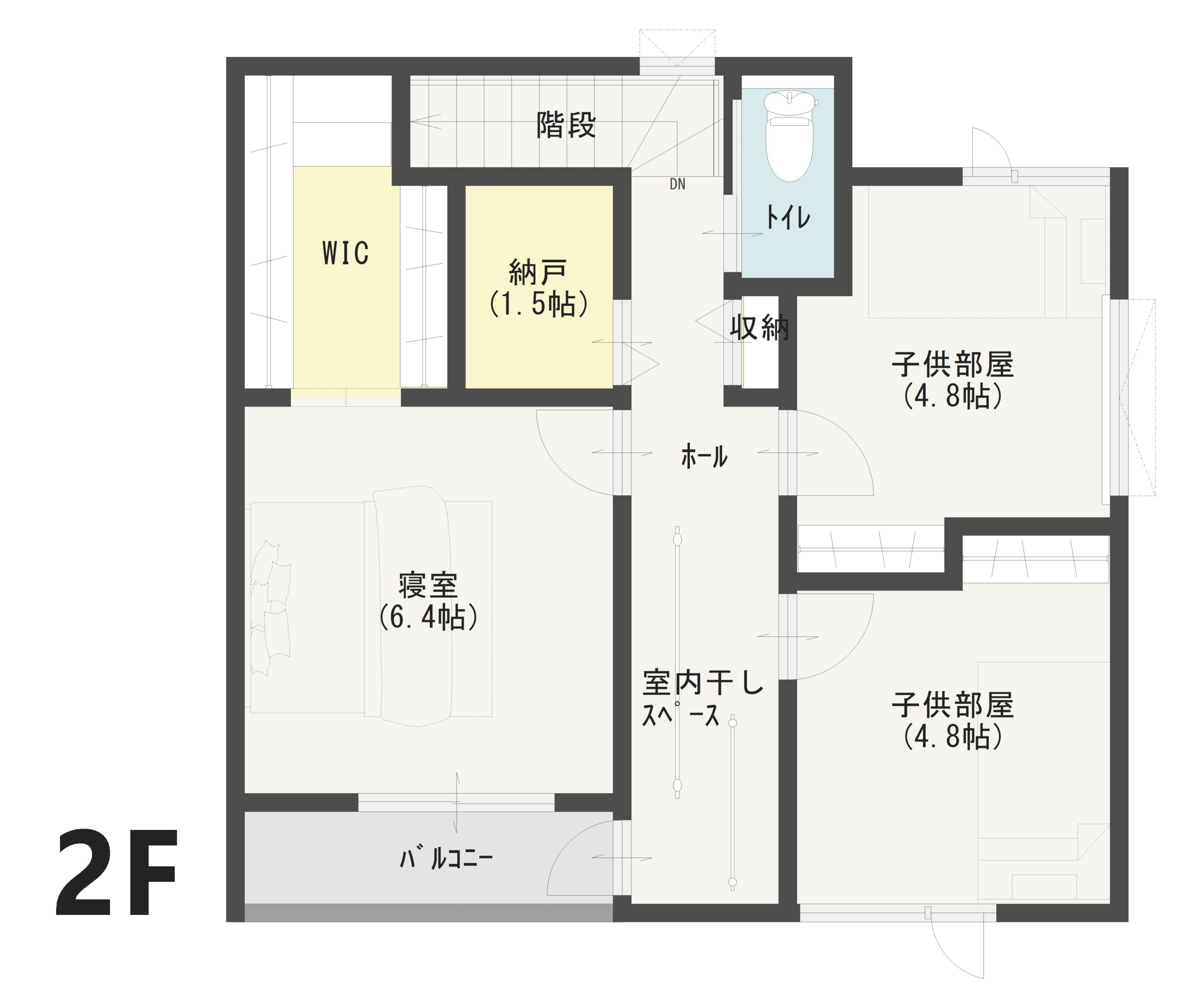 太田市新田木崎町C 建売住宅 3,690万円 見取り図:2階
