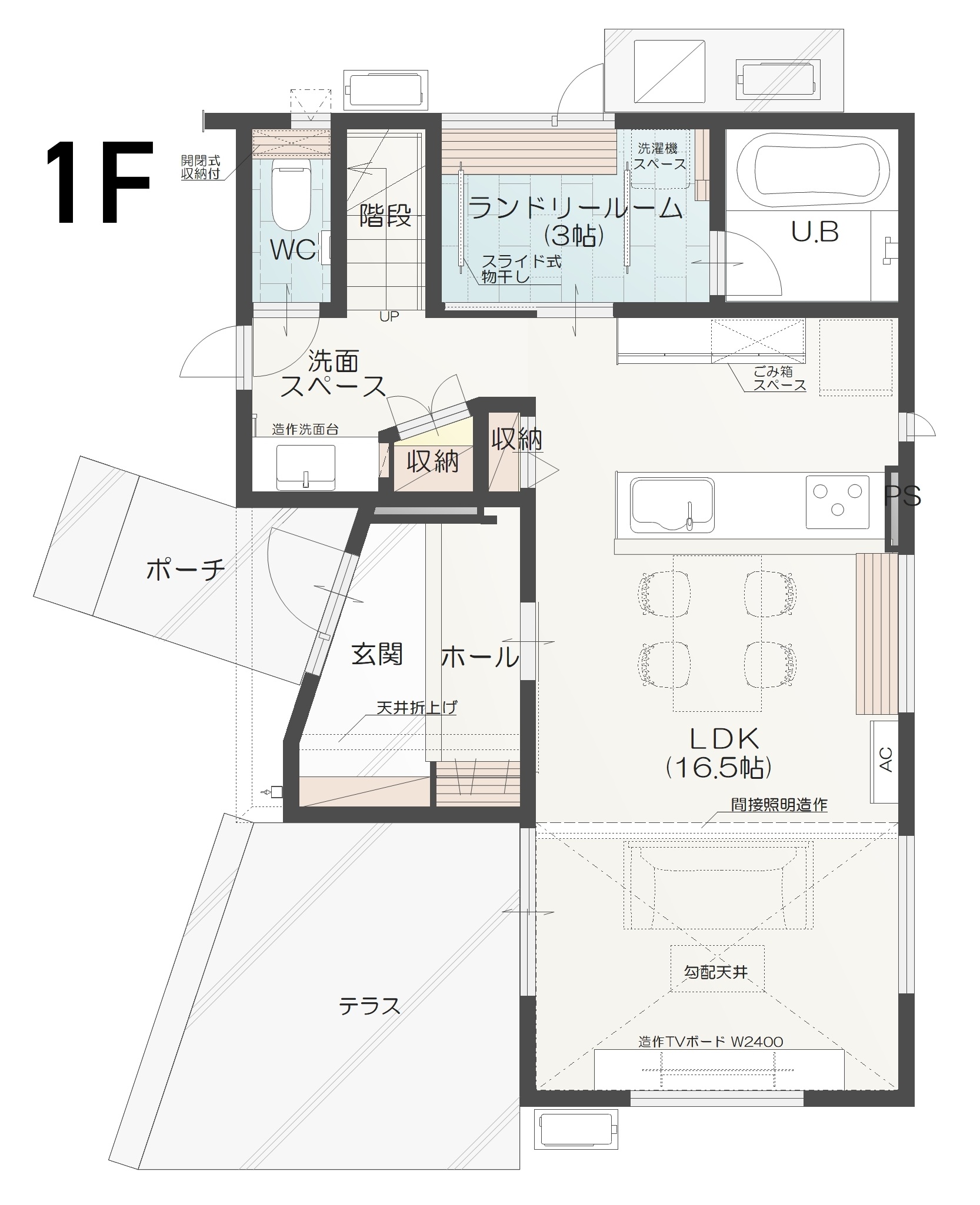 長岡市三和Ａ　建売住宅　3,640万円 見取り図：１階