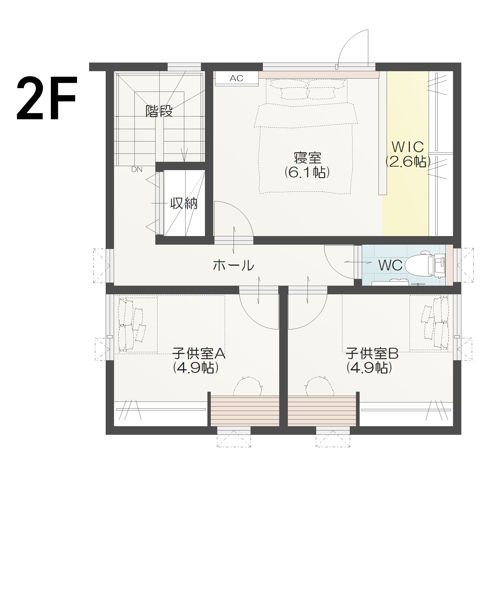 長岡市三和Ａ　建売住宅　3,640万円 見取り図：２階