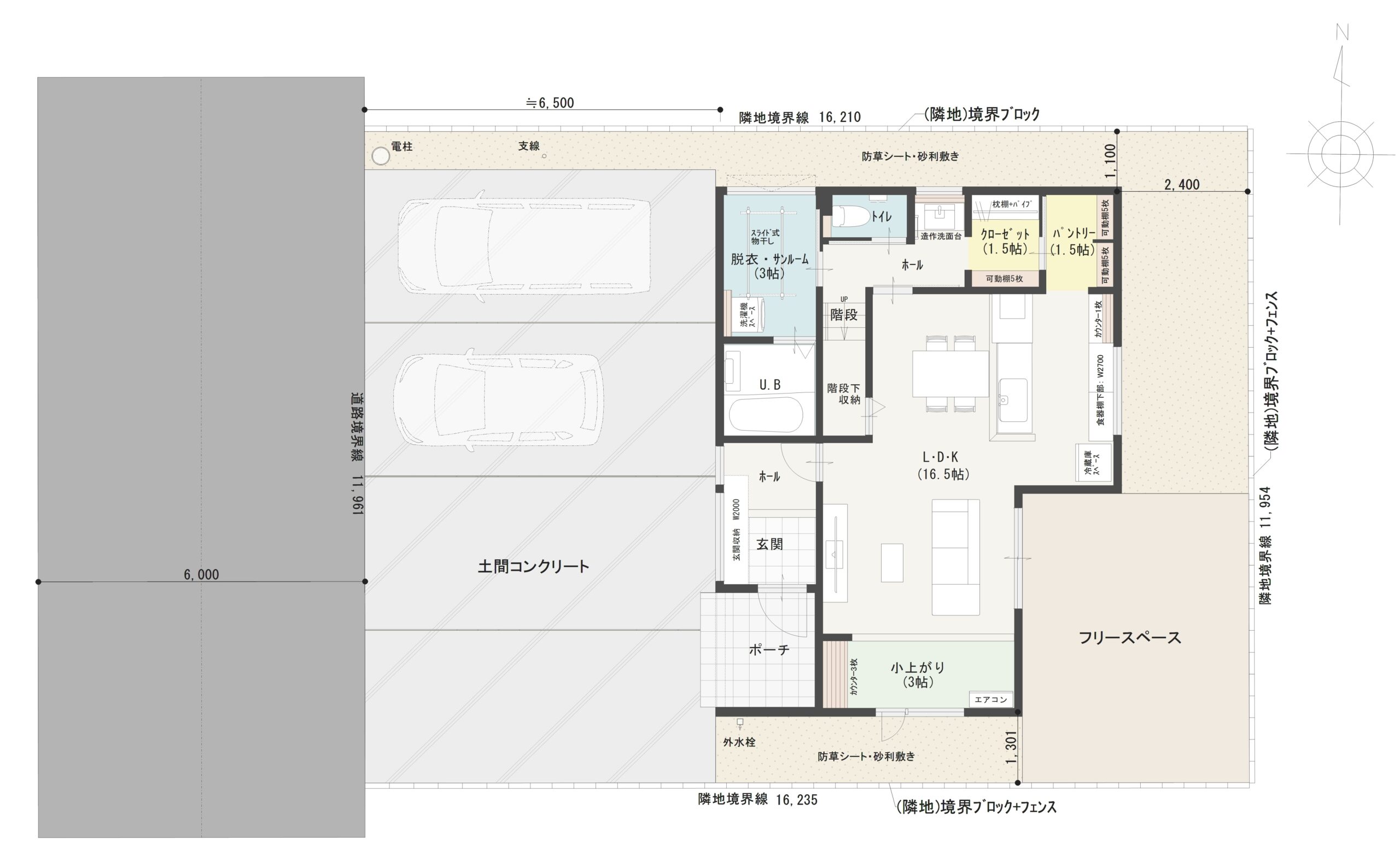 鯖江市糺町C 建売住宅 3,432万円 見取り図:建物配置図