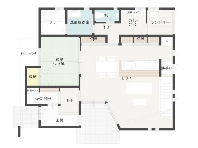 DT7参考プラン間取り図1F