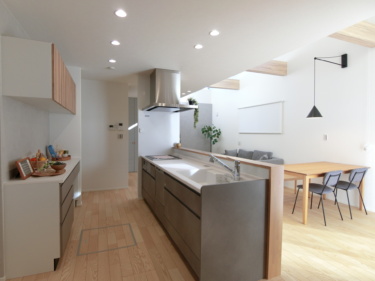 家事ラク！回遊動線が魅力のキッチン