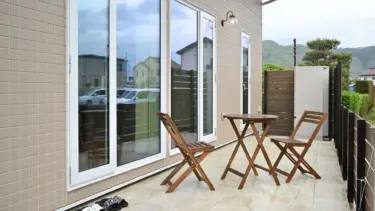 アウトドア気分を味わえるタイルデッキでＢＢＱも満喫