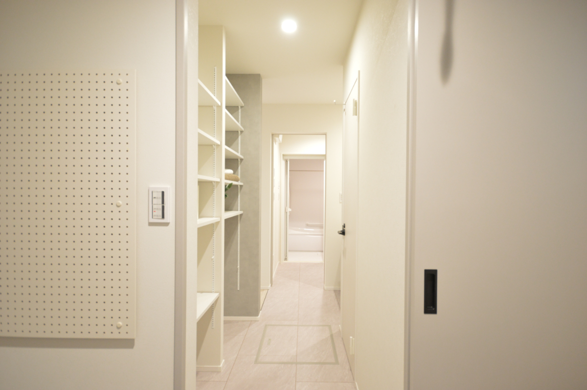 水回りを集約し、毎日の家事がスムーズに進む動線設計。