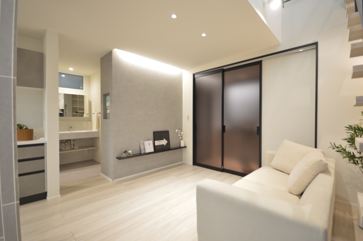 リビング→洗面コーナーへの動線