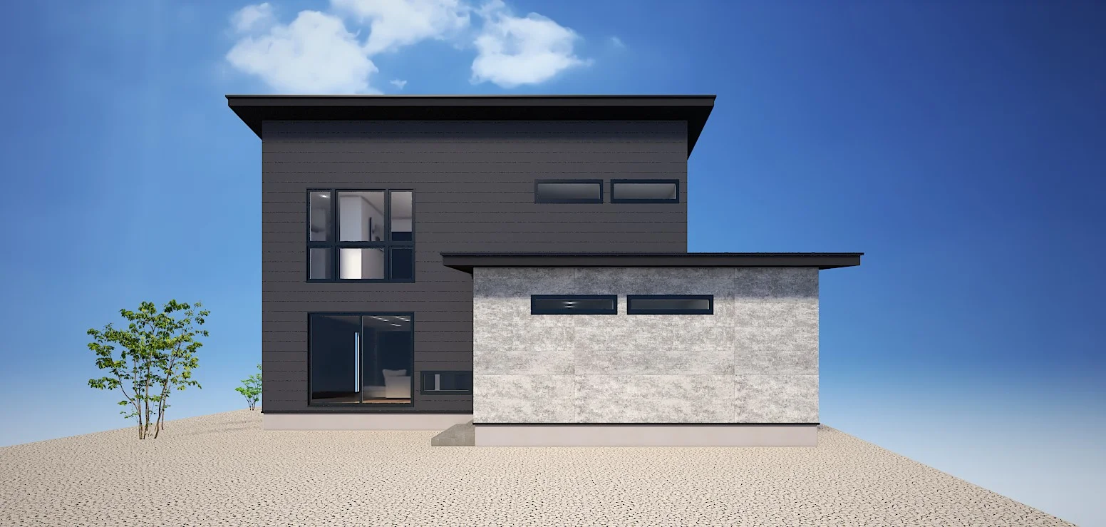 広く開放感のあるシンプルモダンの家（富山市雄山町）