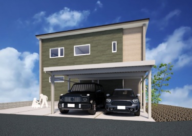 バイクガレージのある家（三条市荻堀）