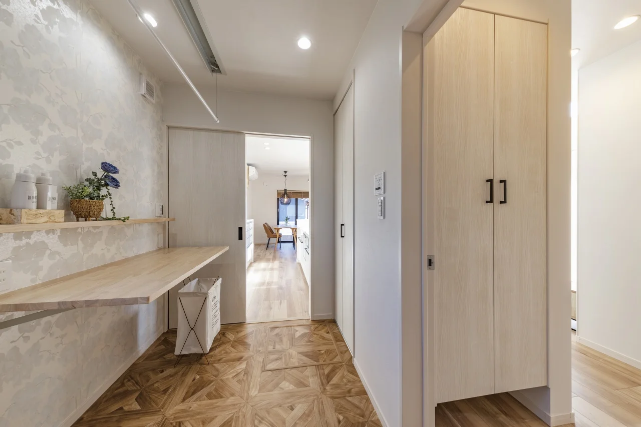 キッチンからつながる水周り