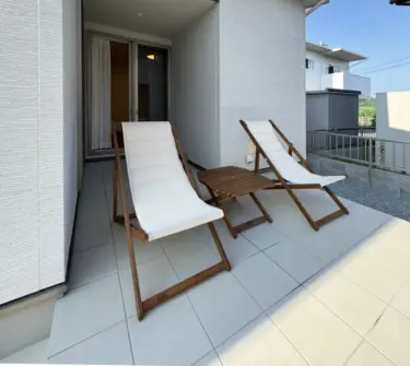 外構（南側・タイルテラス）