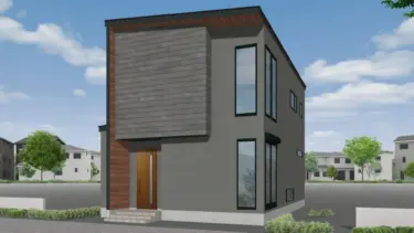 重厚感のあるグレー外壁と縦長窓が映える、モダンで洗練されたスタイリッシュハウス！（深谷市岡）