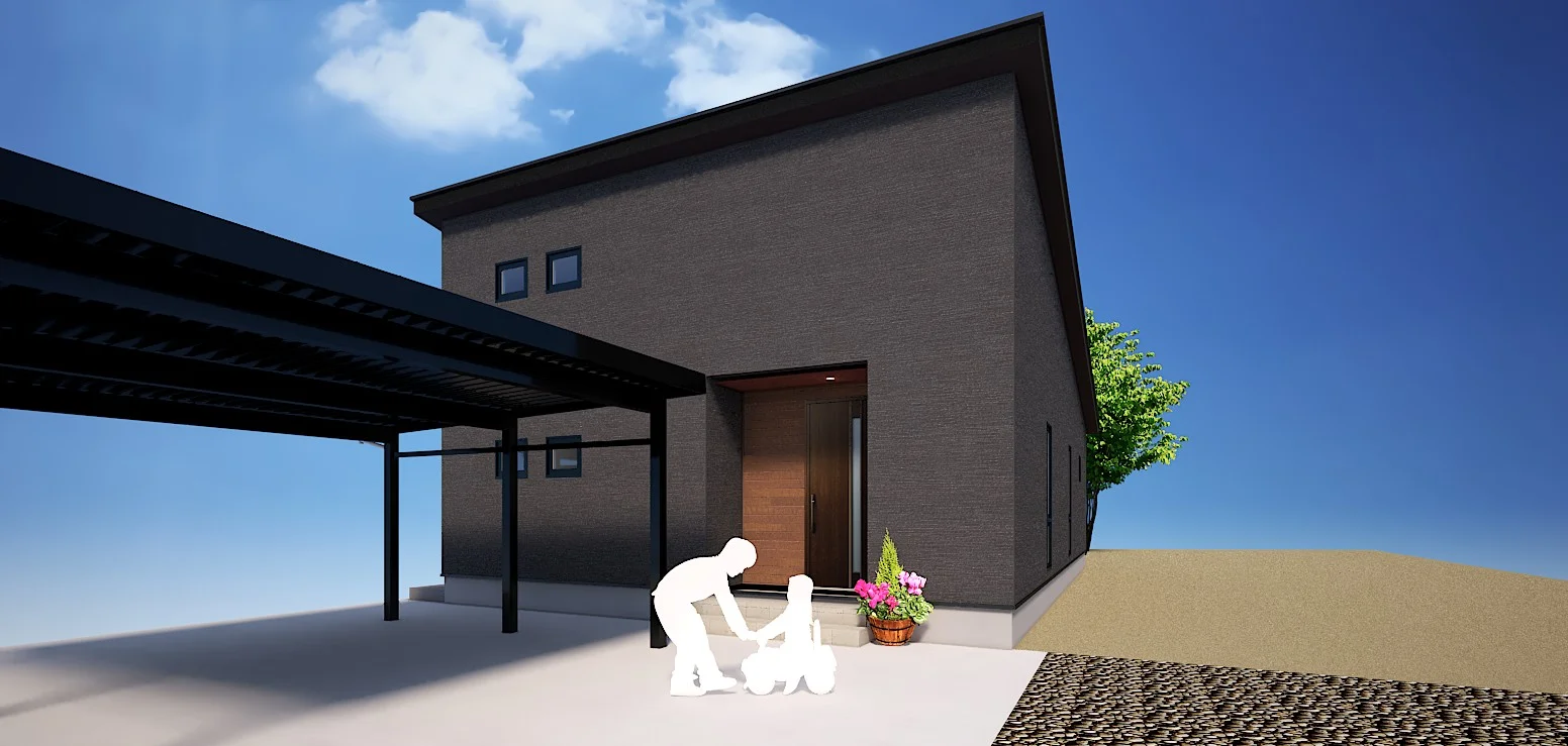 生活動線がコンパクトで小屋裏収納のある平屋の住まい（射水市小林）