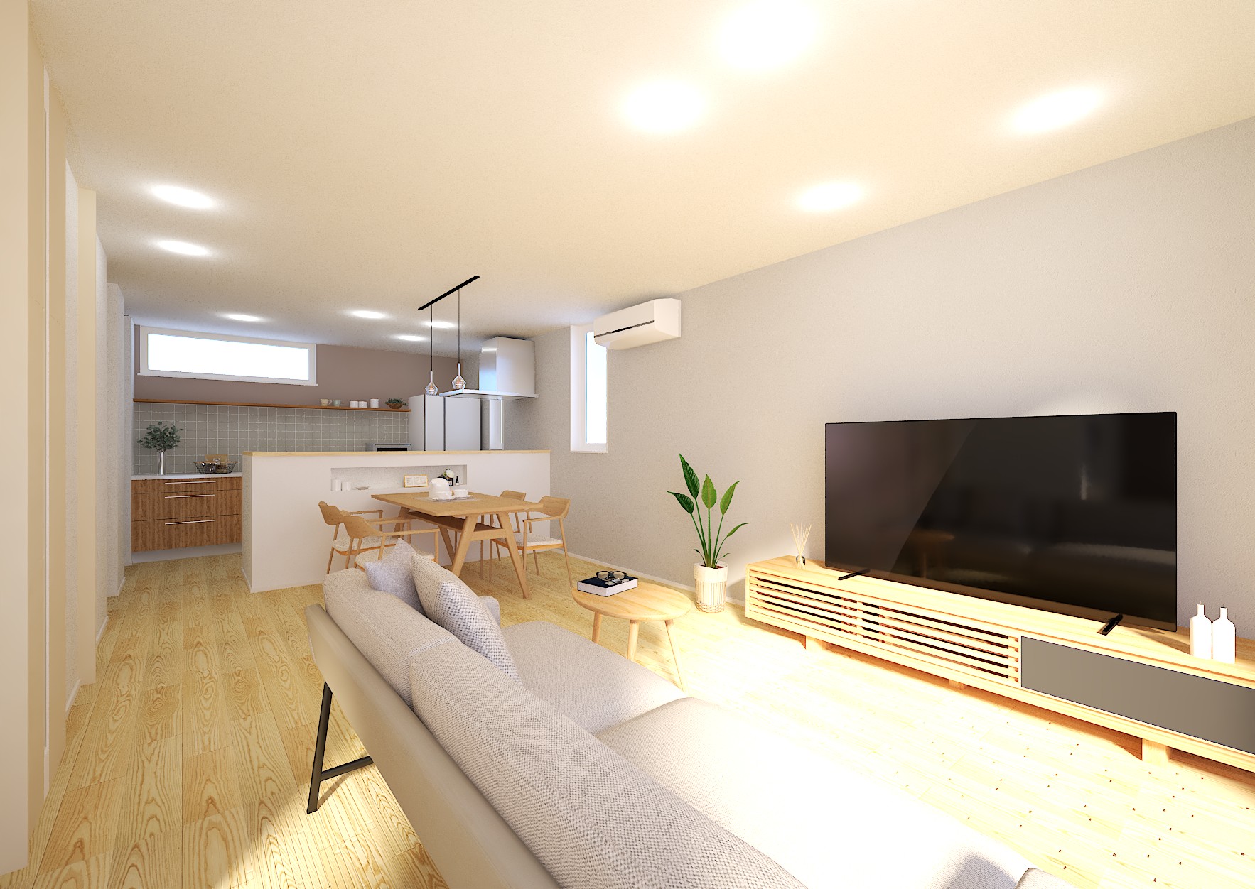 ■内観イメージ（ＬＤＫ）
※家具・小物などはイメージです。