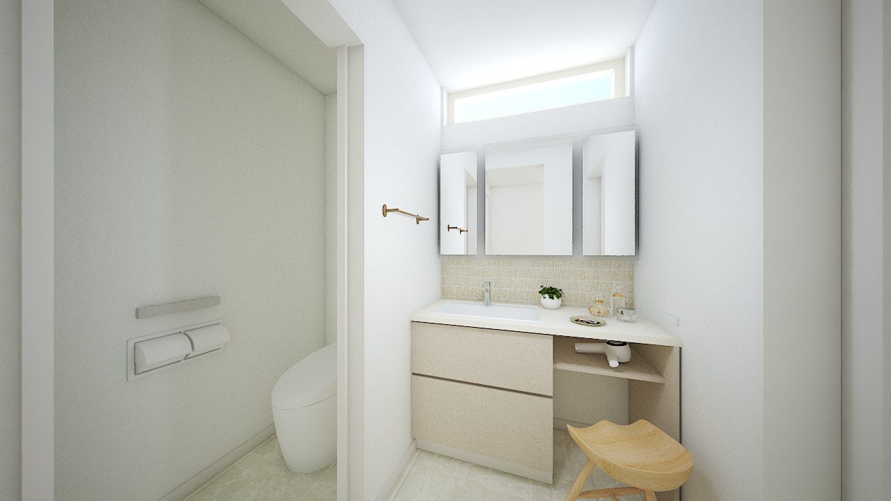 内観イメージ（洗面コーナー：造作洗面台）