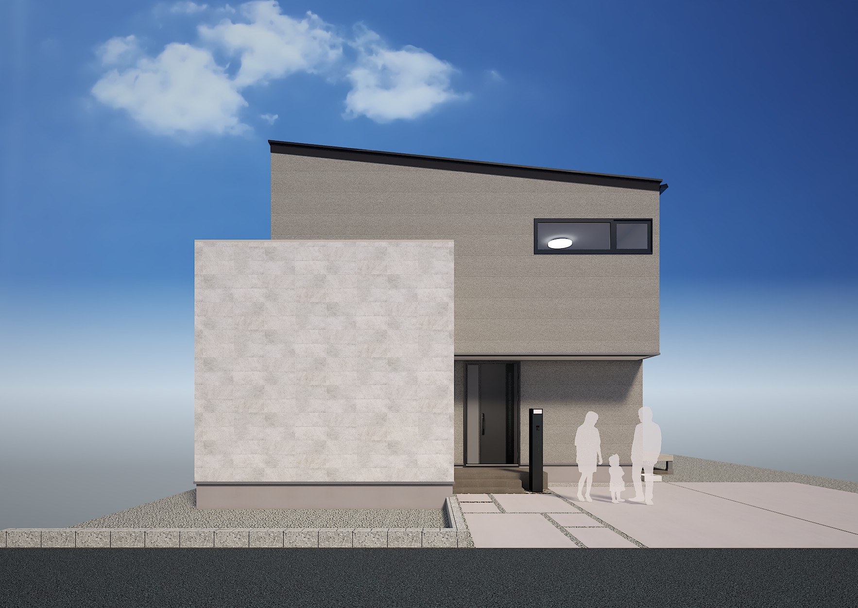 ■外観イメージ（正面）　
※門柱はイメージです。