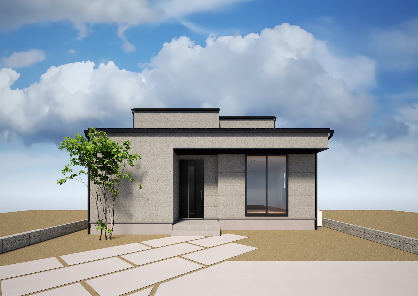 外観イメージ（正面）　
※植栽はイメージです。