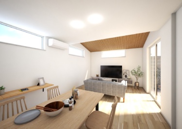 ■内観イメージ（ダイニング側から見たリビング）