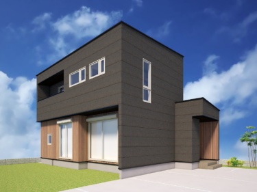 【Ｂ棟】道路側は窓を最小限に抑えプライバシーと防犯性に配慮したモダンな外観デザイン