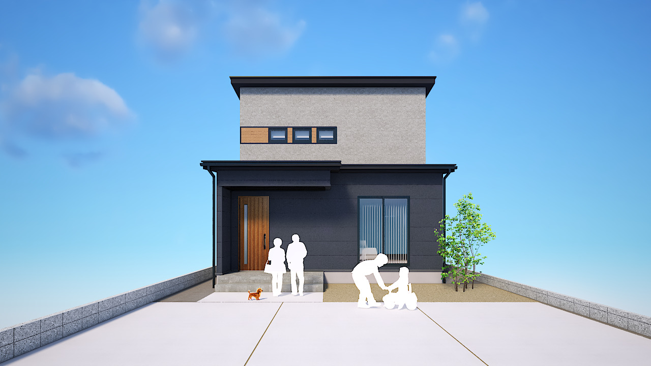 外観イメージ（正面）　
※植栽はイメージです。