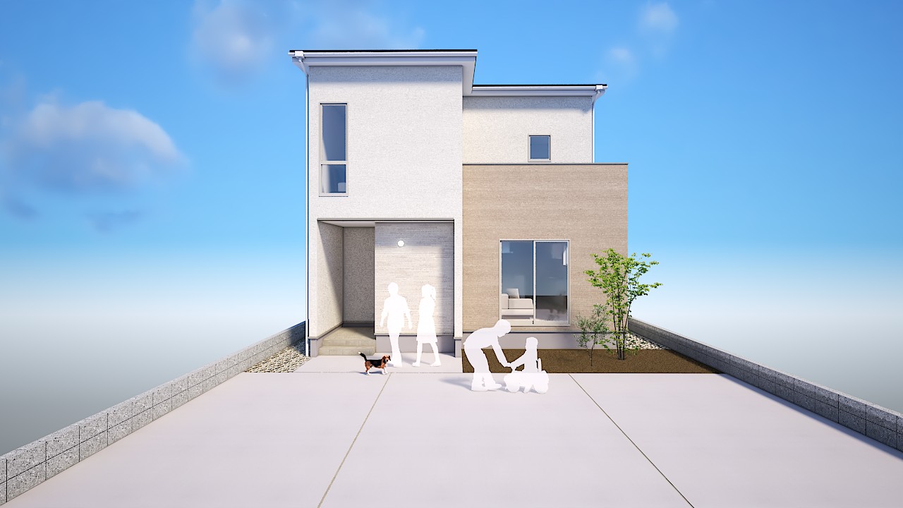 外観イメージ（正面）　
※植栽はイメージです。