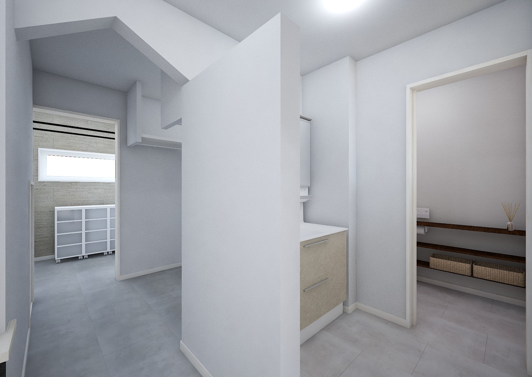 空間を賢く使った、機能的な家事動線