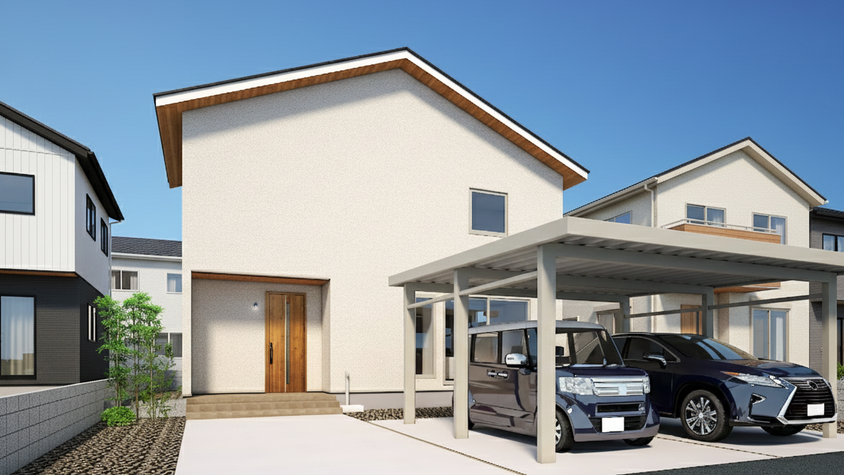 大きな窓から降り注ぐＬＤＫとオリジナルアイディアが詰まった開放的なお家（長岡市希望が丘）