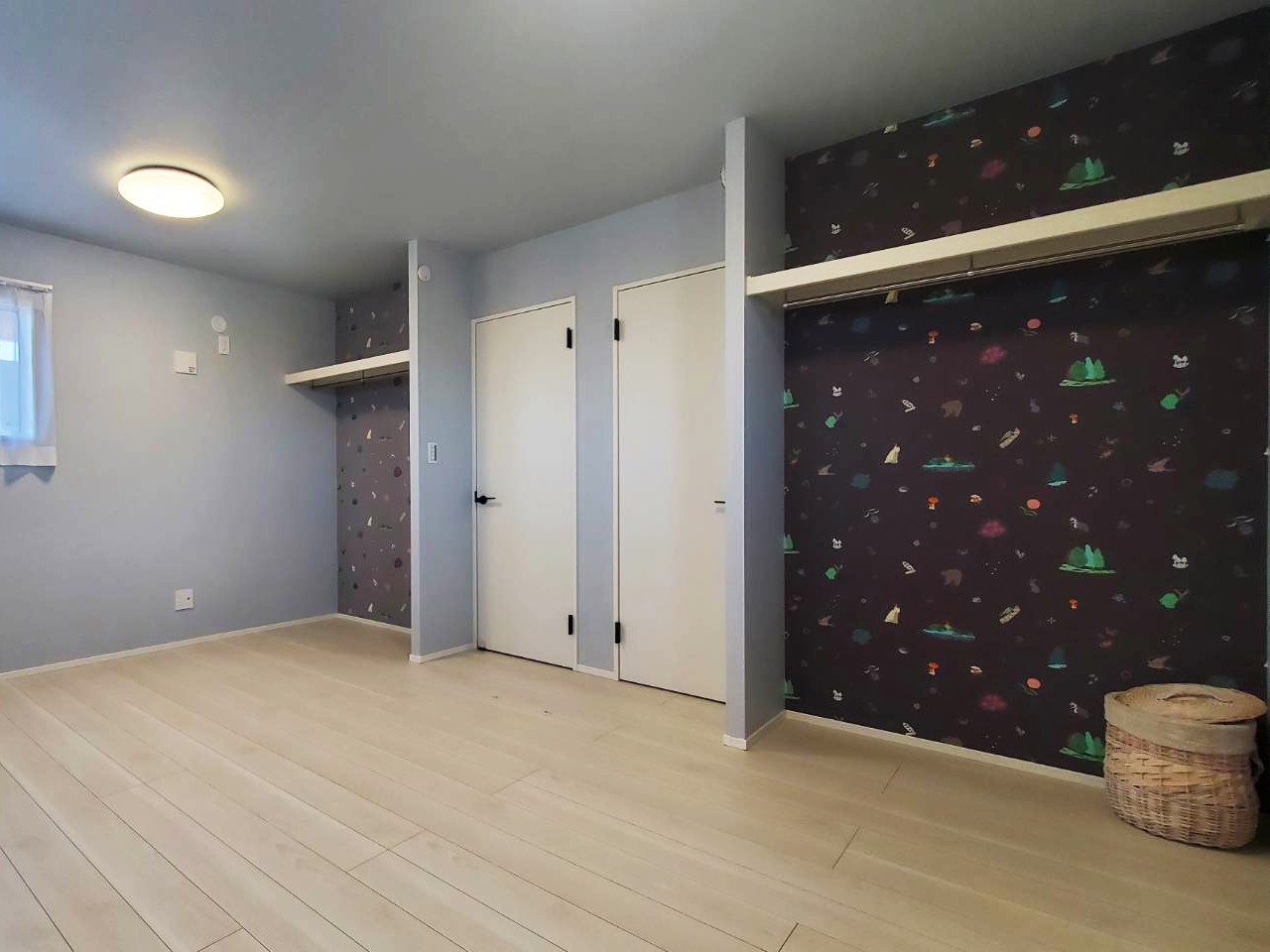 子供室は将来的に２部屋に仕切れるフレキシブルな設計